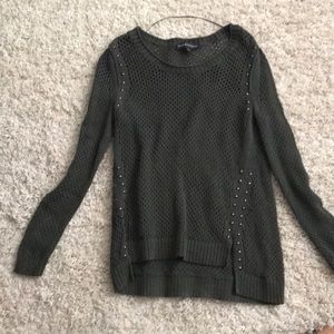 Rock and Republic green see-through sweater wMetal